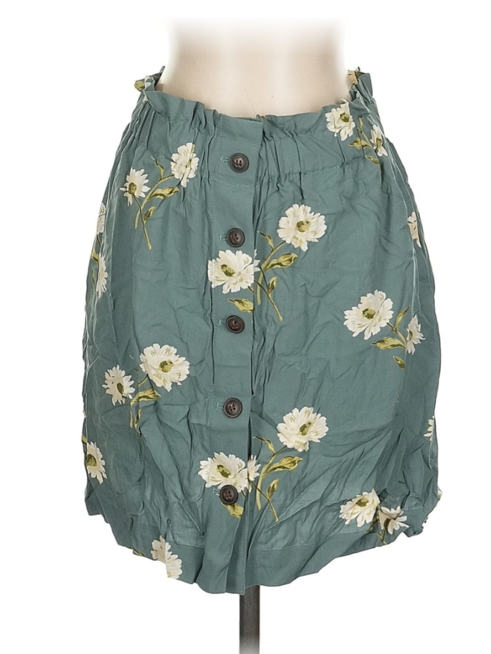 Madewell Floral Button-Front Mini Skirt size small